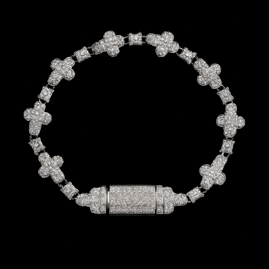 Iced Cross Bracelet